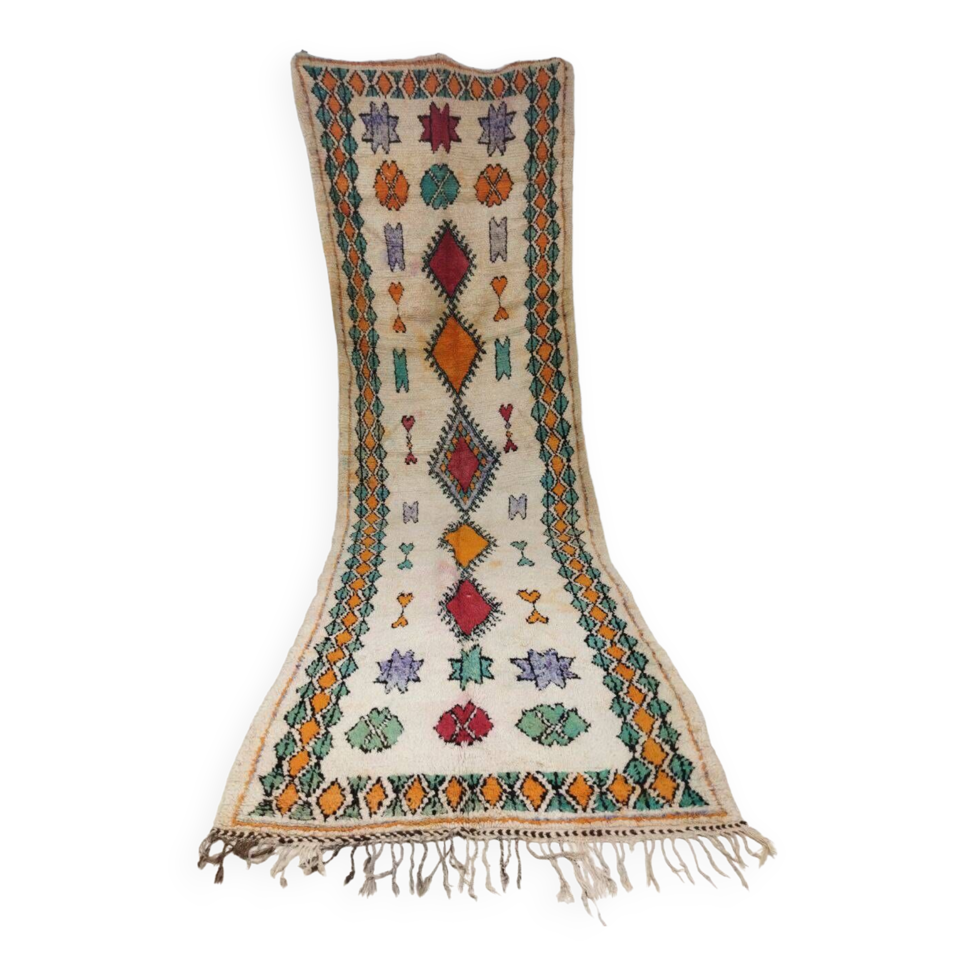 Classic vintage Berber rug 417 X 136 CM