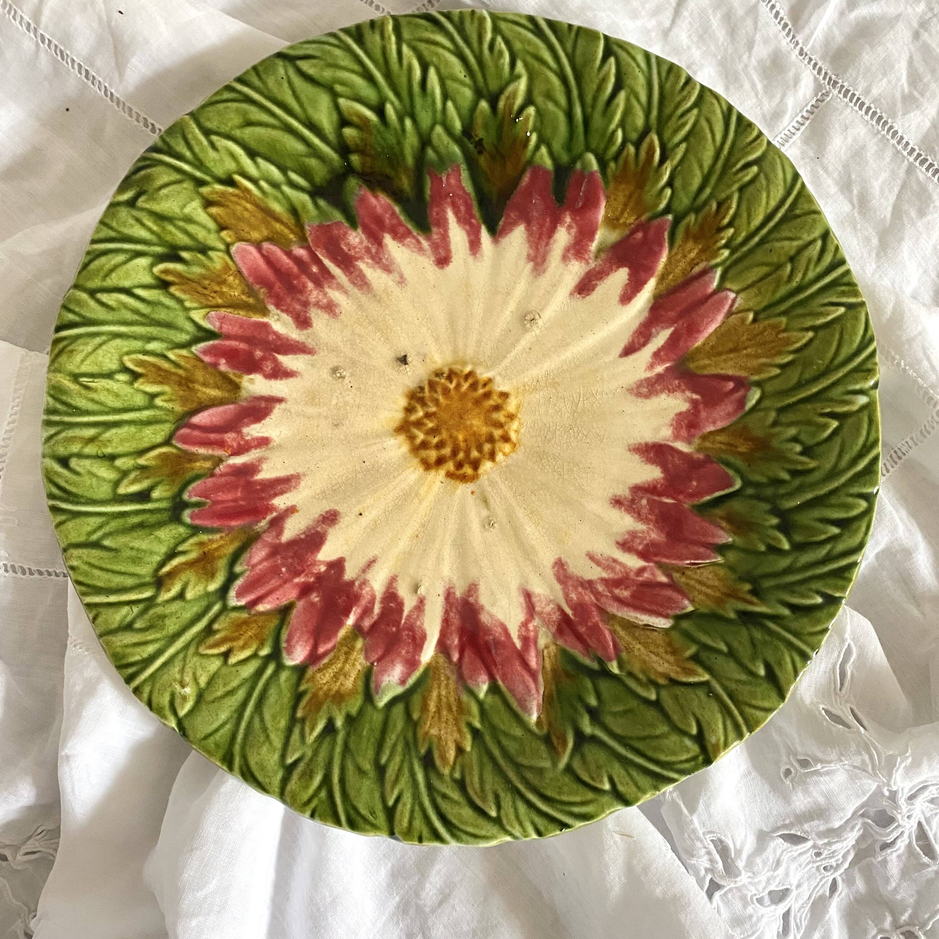 Orchid earthenware plate