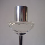 Candlestick in crystal and metal
