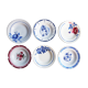 Set of 6 flower plates