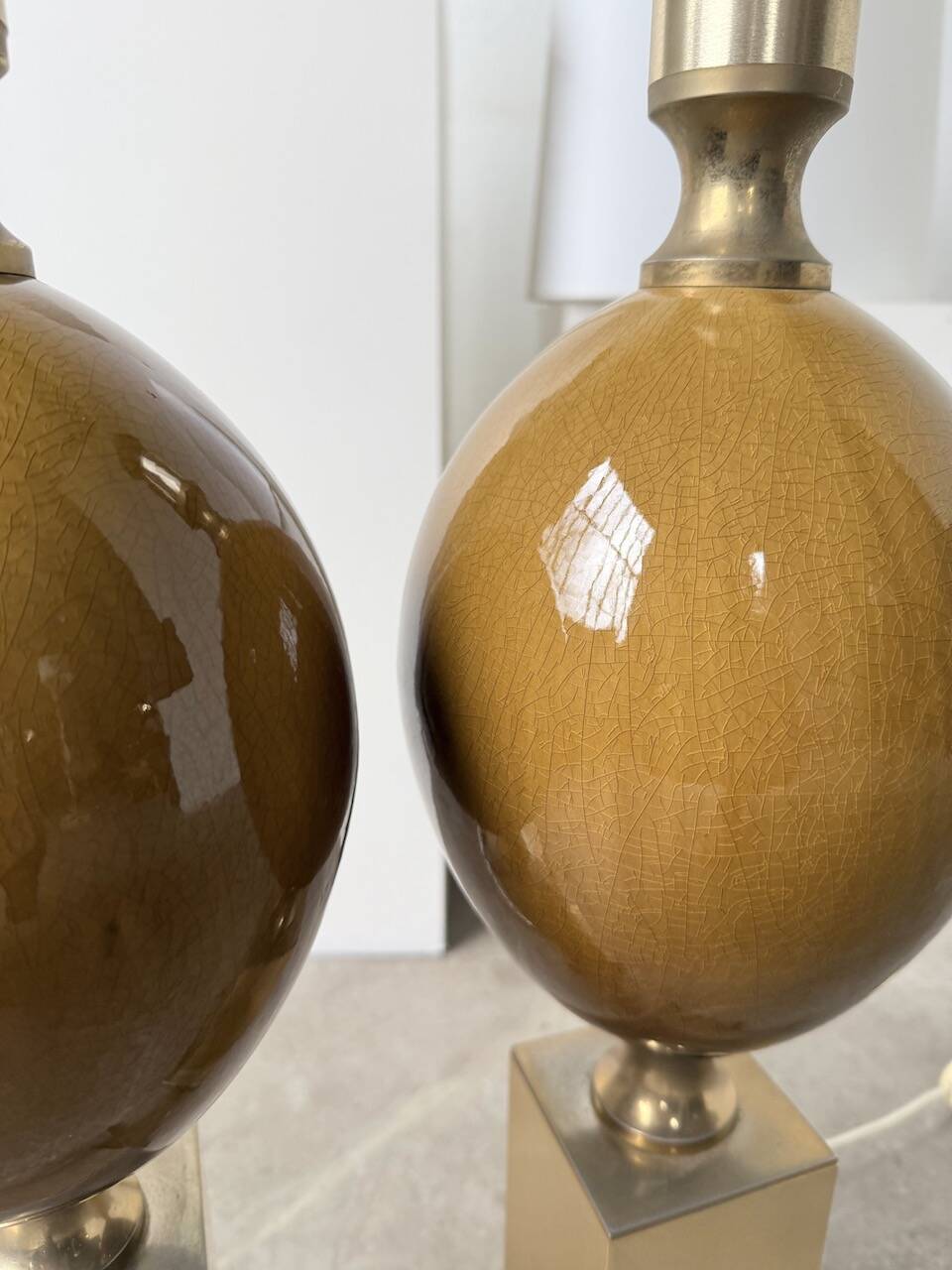Pair of Philippe Barbier table lamps from the 70s