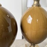 Paire de lampes de table Philippe Barbier années 70