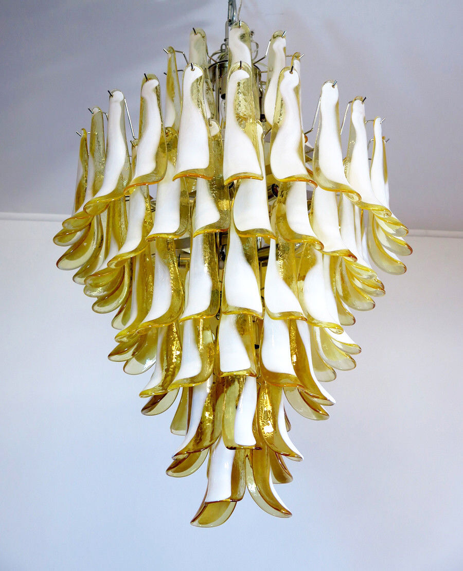 Chandelier Murano glass Canadiens Mazzega tissue 70