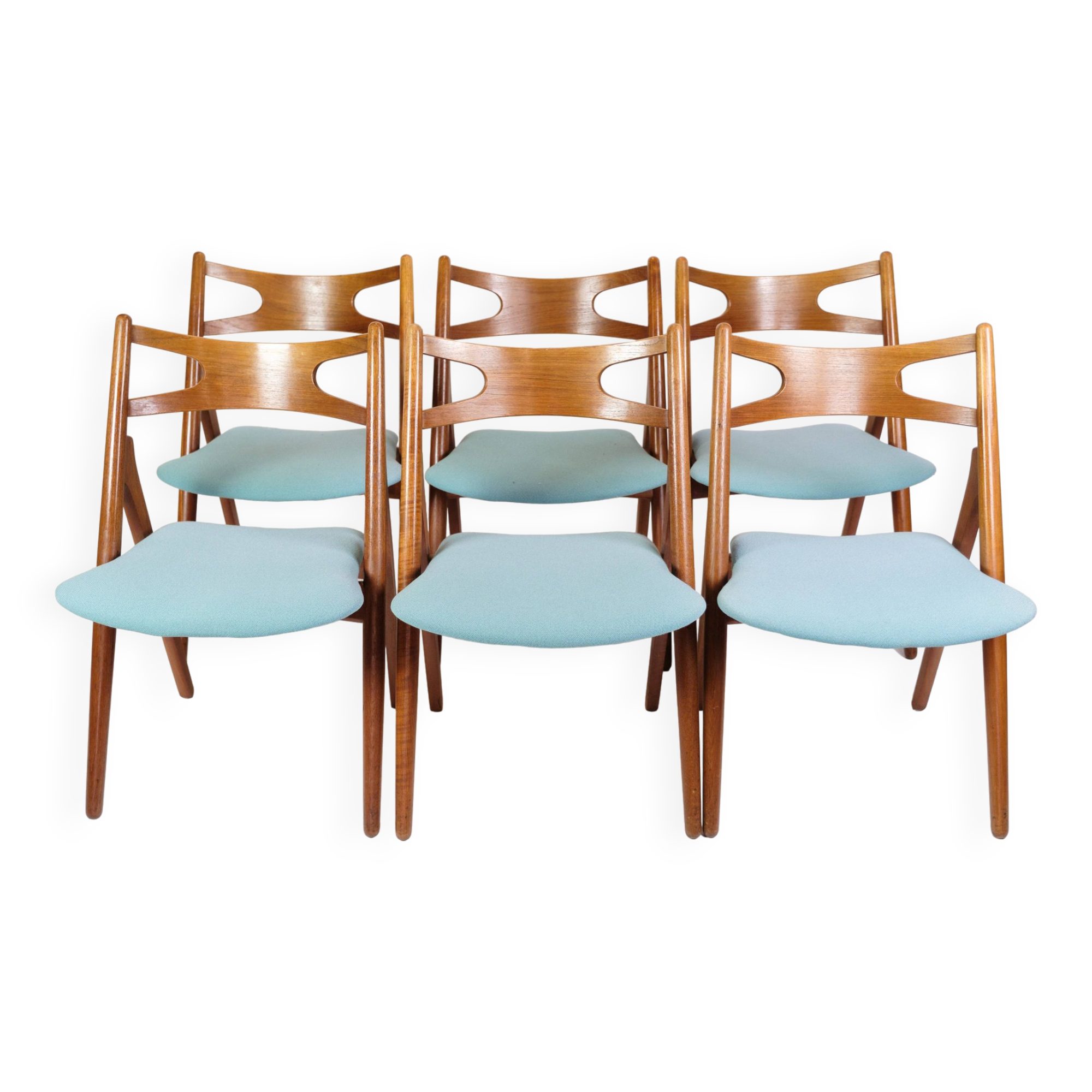 Set Of 6 Dining Chairs Model CH29P By Hans J. Wegner Made By Carl Hansen & Søn From 1950s