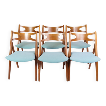 Set Of 6 Dining Chairs Model CH29P By Hans J. Wegner Made By Carl Hansen & Søn From 1950s