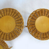 Mid-century rattan stools attributed to Jan Kalous for úluv, Czechoslovakia, 1960s, set of 3