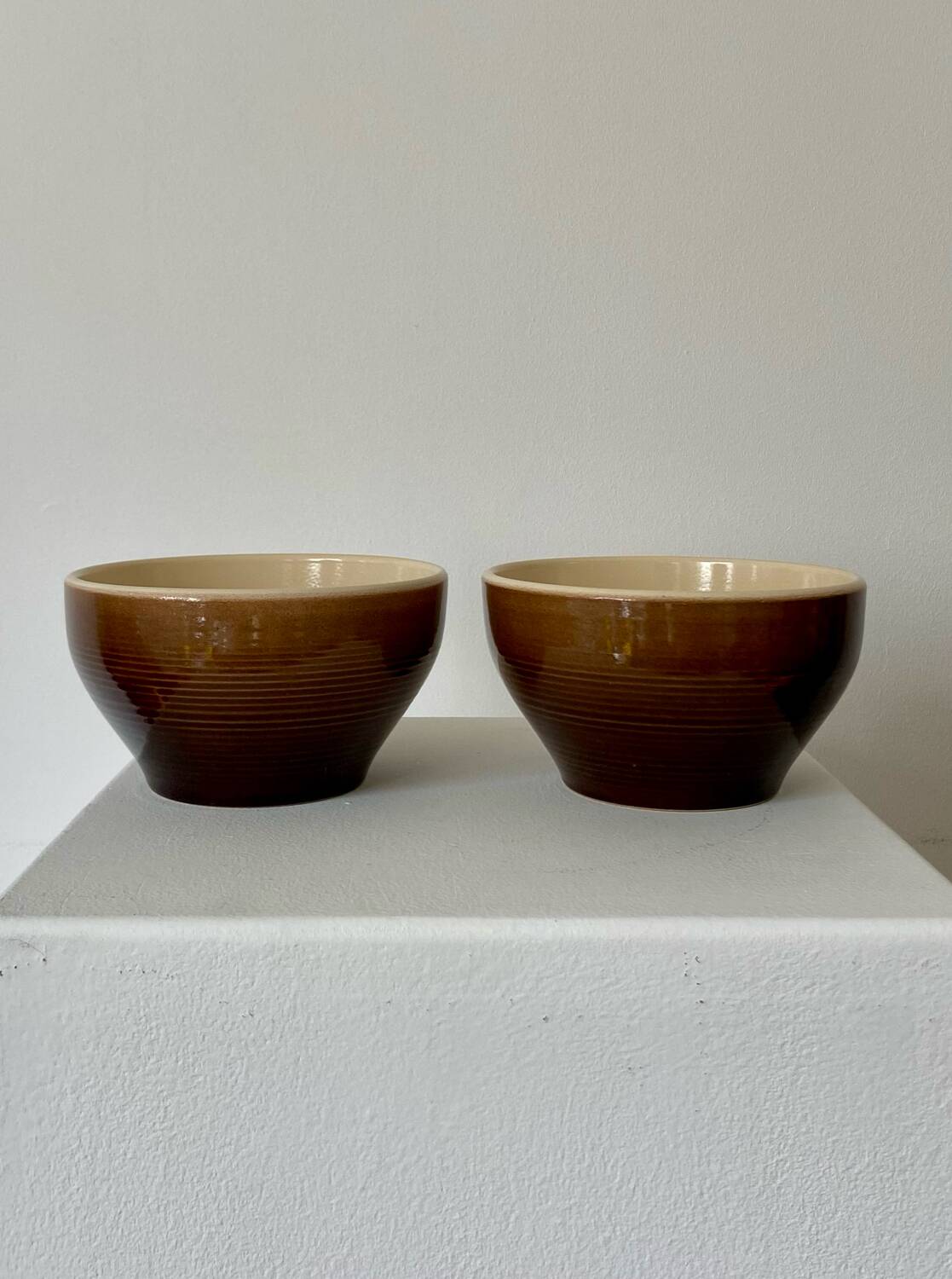 Set of two large vintage bowls