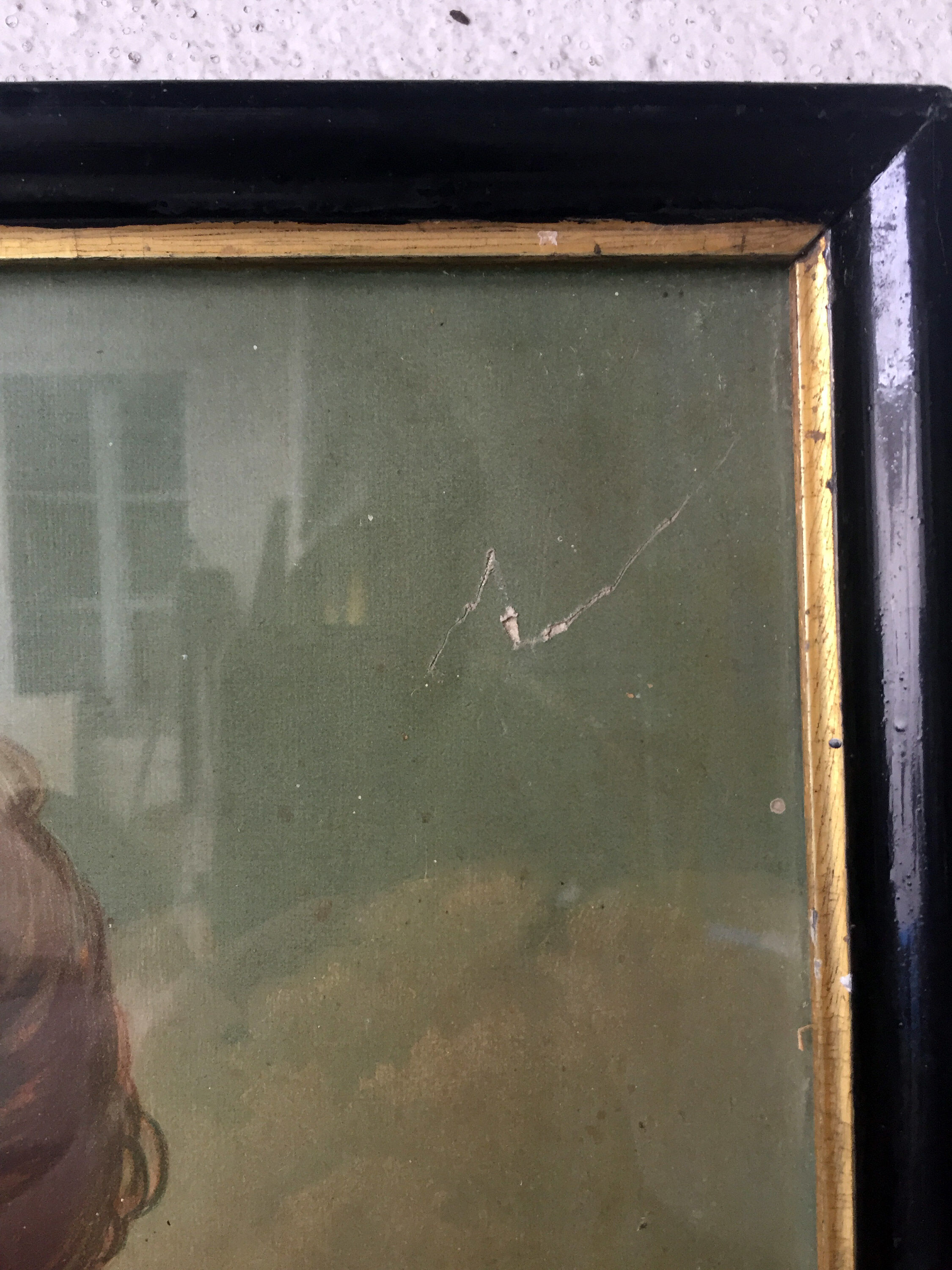 table in chromolithography framed early twentieth century