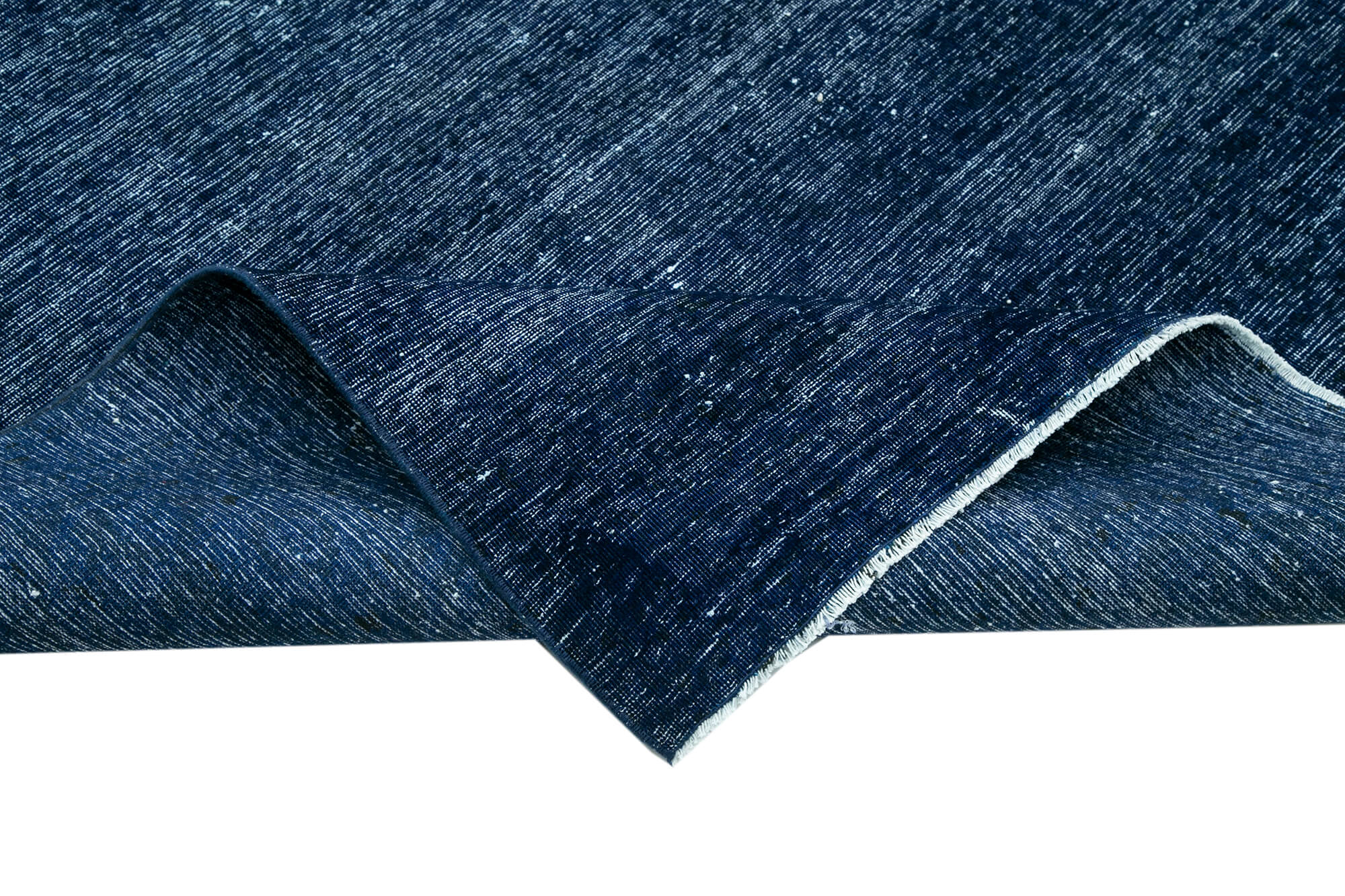 Hand-knotted persian overdyed 300 cm x 386 cm blue wool rug