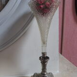 Tulip vase glass and metal
