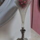 Tulip vase glass and metal