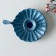 Old lavender blue enamelled candlestick