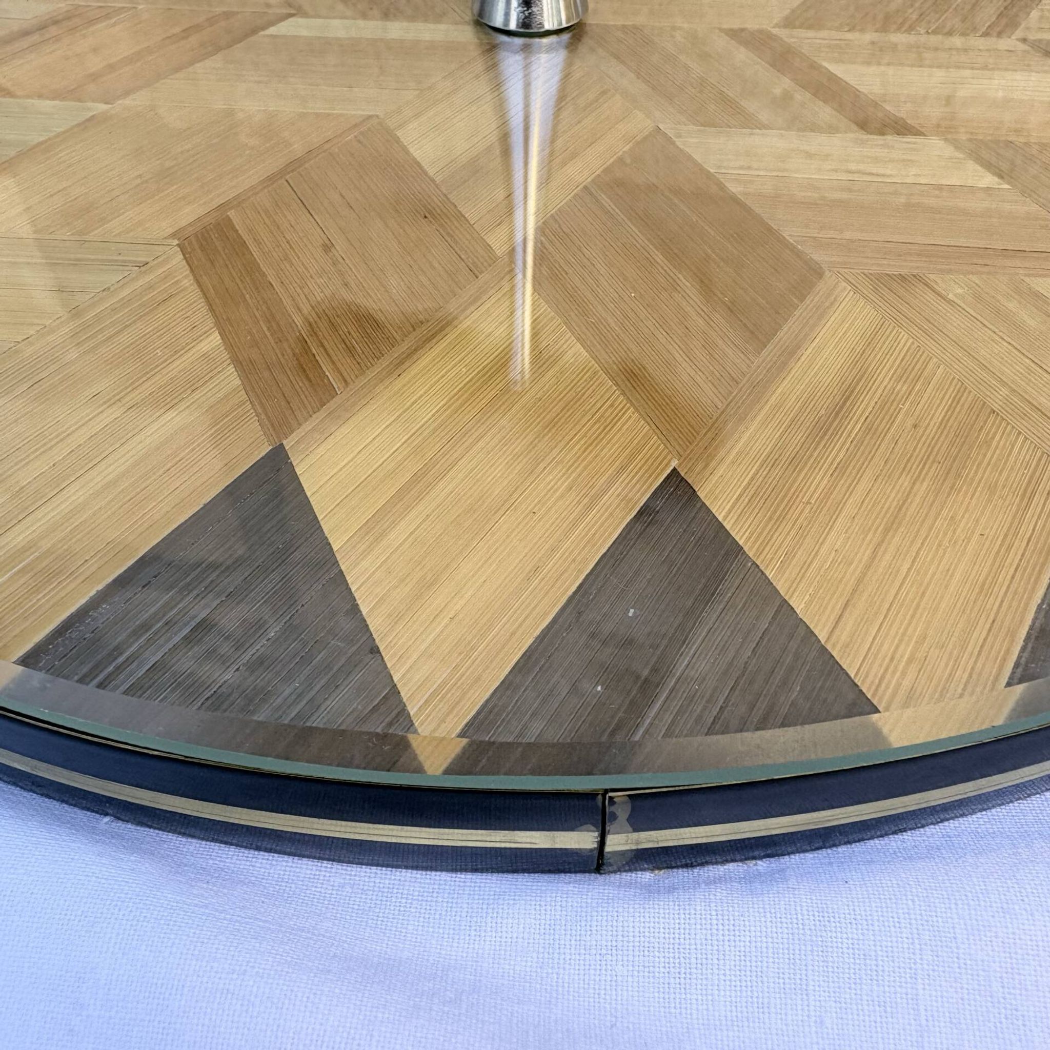 Plateau service marqueterie paille