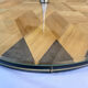 Plateau service straw marquetry