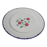 Round dish Salins Mle Rosemonde Floral decoration