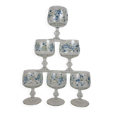 6 verres à eau Vintage Arcopal Myosotis Veronica