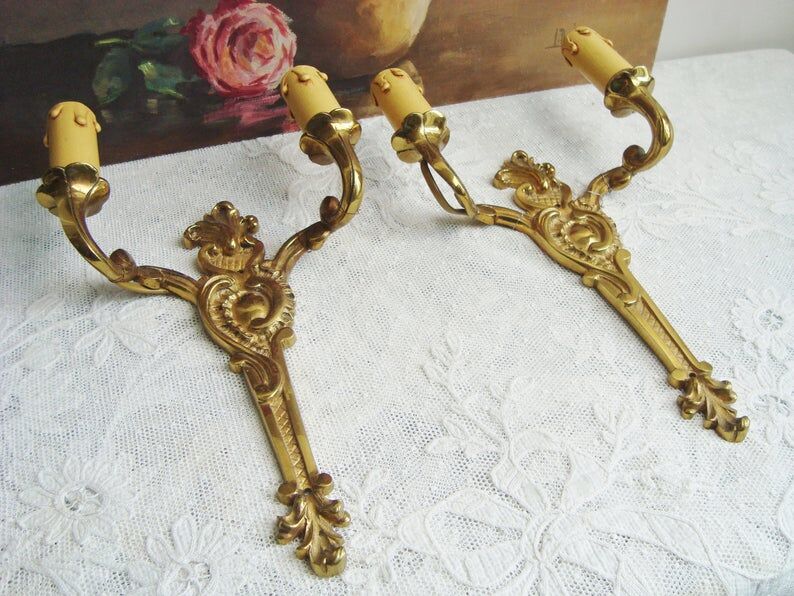 Old bronze rock style appliques