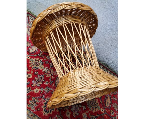 Rattan side table