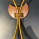 Vintage 1950s brass double wall sconce in the Italian Stilnovo style