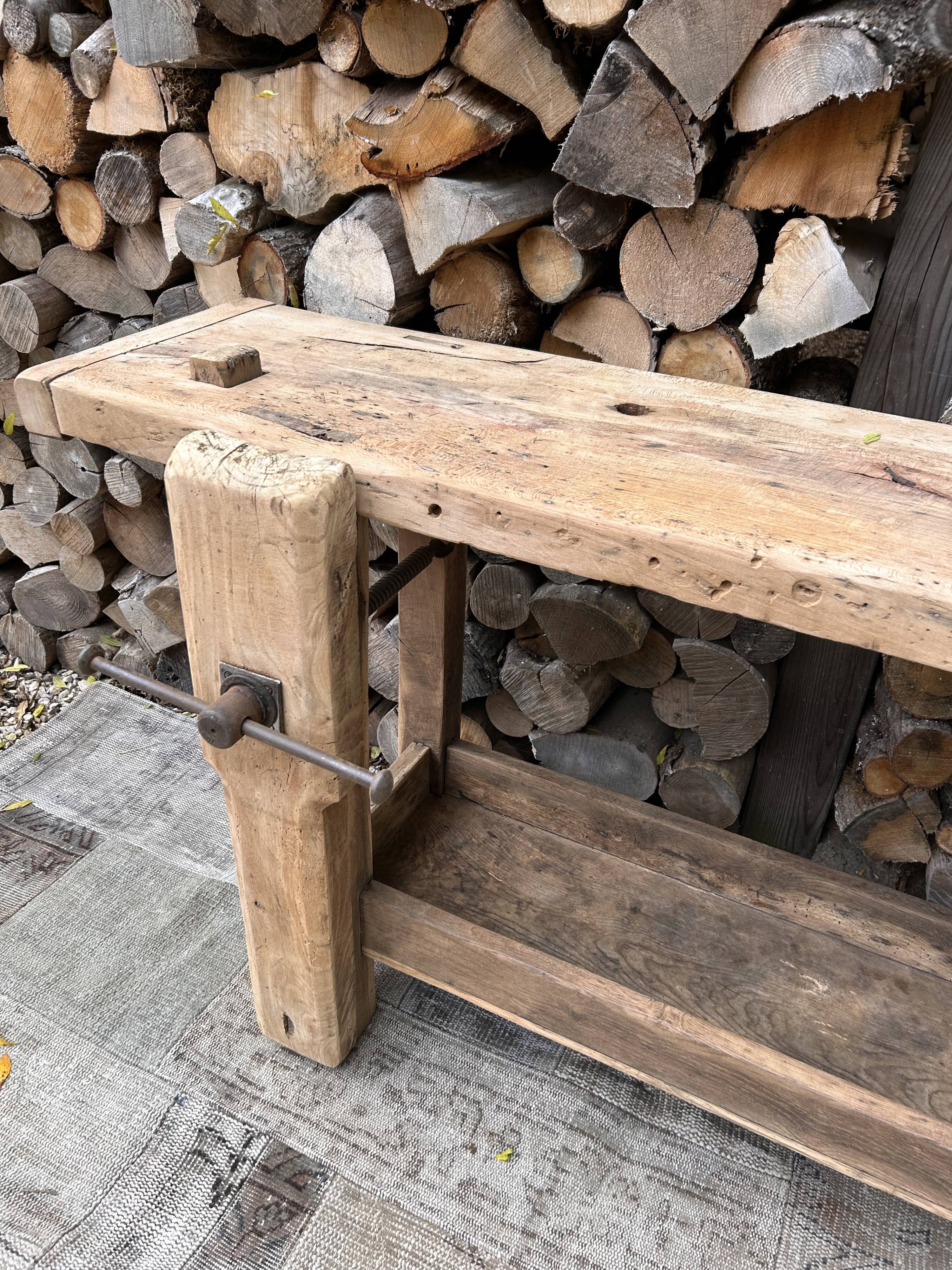 Renovated carpenter's workbench