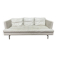 Cinna "Stricto Sensu" 3-seater sofa in chalk leather, designer Didier Gomez.
