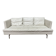 Cinna "Stricto Sensu" 3-seater sofa in chalk leather, designer Didier Gomez.