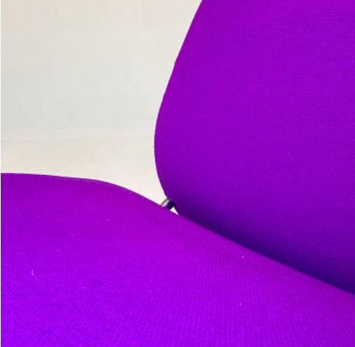 G-type 1-2-3 purple easy chair by Verner Panton for Fritz Hansen, Denmark 1970s.