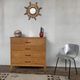 4-drawer chest of drawers in vintage light oak from the 1950s