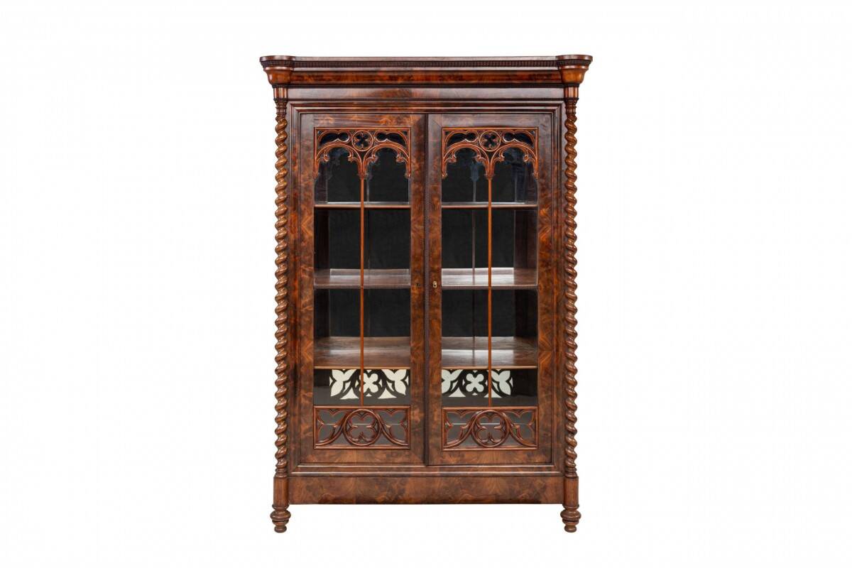 Biedermeier display case, Western Europe, ca. 1860.
