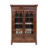 Biedermeier display case, Western Europe, ca. 1860.