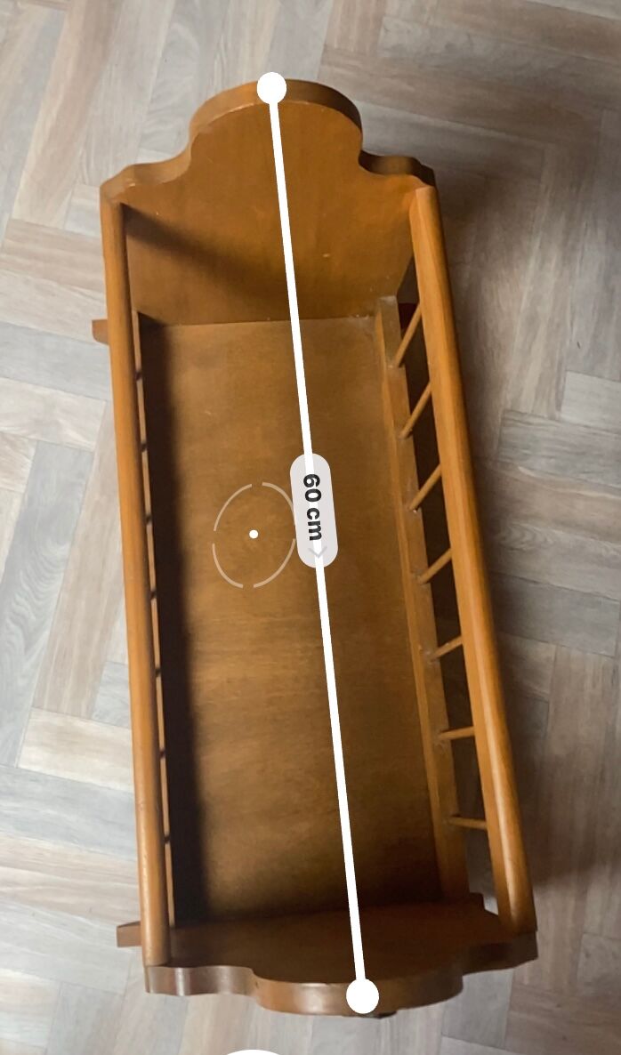 Vintage wooden rocking bed