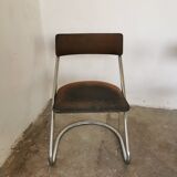 Pair of 1970 cantilever chairs, chrome