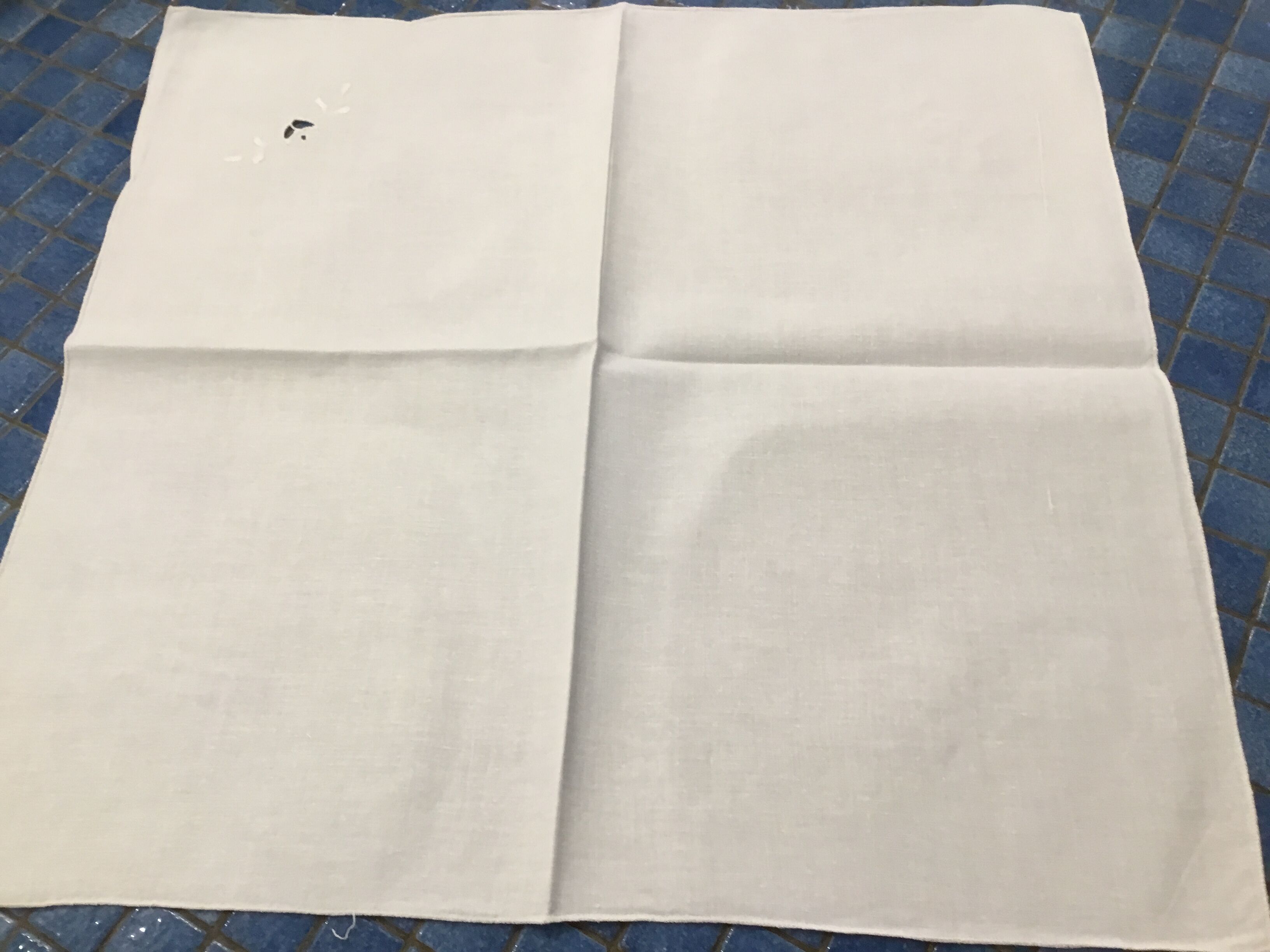 embroidered antique tablecloth and 6 towels