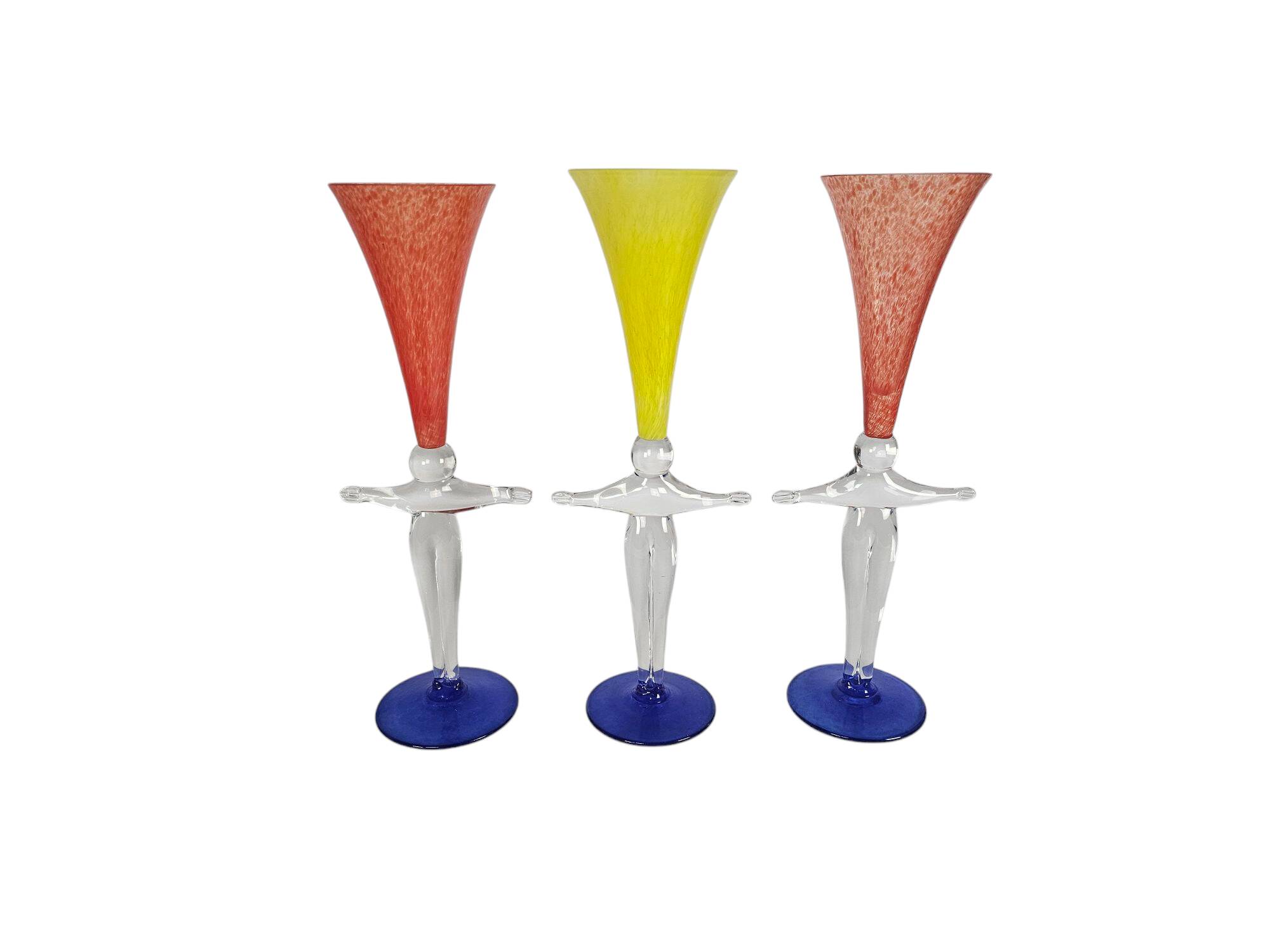 Jiří Šuhájek & Ivan Štefánik - glasses(3) gesigneerd - Tjechisch art