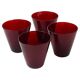 Four Kartio drinking glasses by Kaj Franck, mid-century style, from Nuutajärvi Nottsjö, Finland.