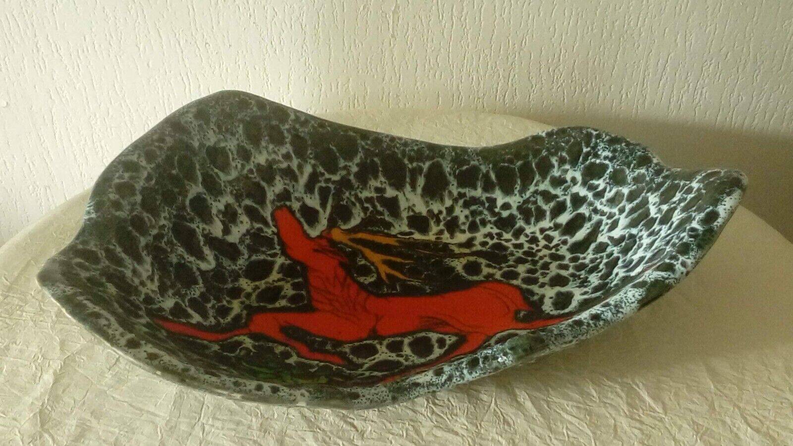 Empty pocket cup in ceramic from Vallauris the deer signed Luc years 1950 -1960*