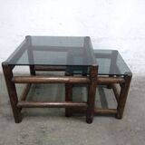 Nesting Tables Manou + smoke grey glass