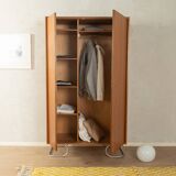 Purist wardrobe from the 1960s in teak veneer by DeWe