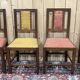 Series of 4 Art Deco mahogany chairs from the 1950s