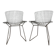 Set of 2 Bertoia chairs