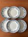 Set of 6 antique flat plates Moulin des Loups model Cardère |