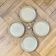 Set of 4 Sarreguemines sandstone flat plates Atelier d'art