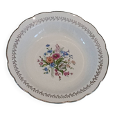 Grand plat creux en faïence de Gien – Modèle "Quelques Fleurs" – Vinta