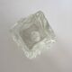 Bougeoir ice squared vintage moderniste par Göte Augustsson pour Ruda Glasbruk