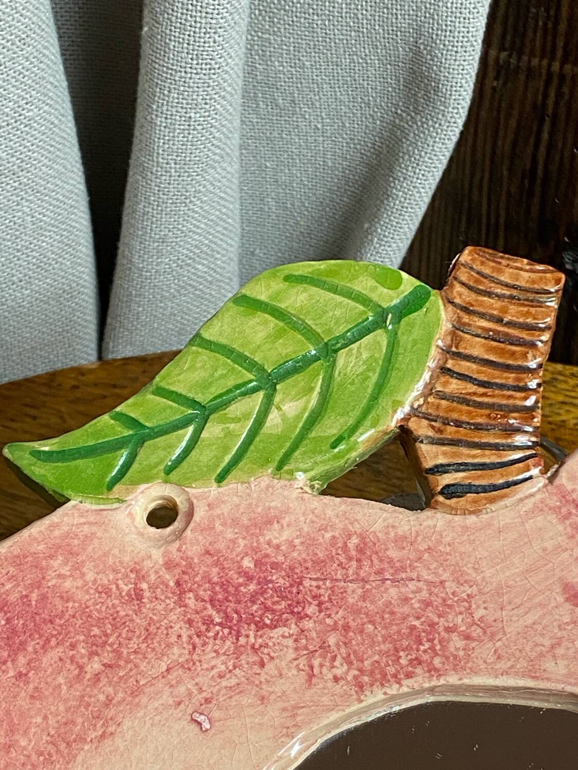 Ceramic apple mirror