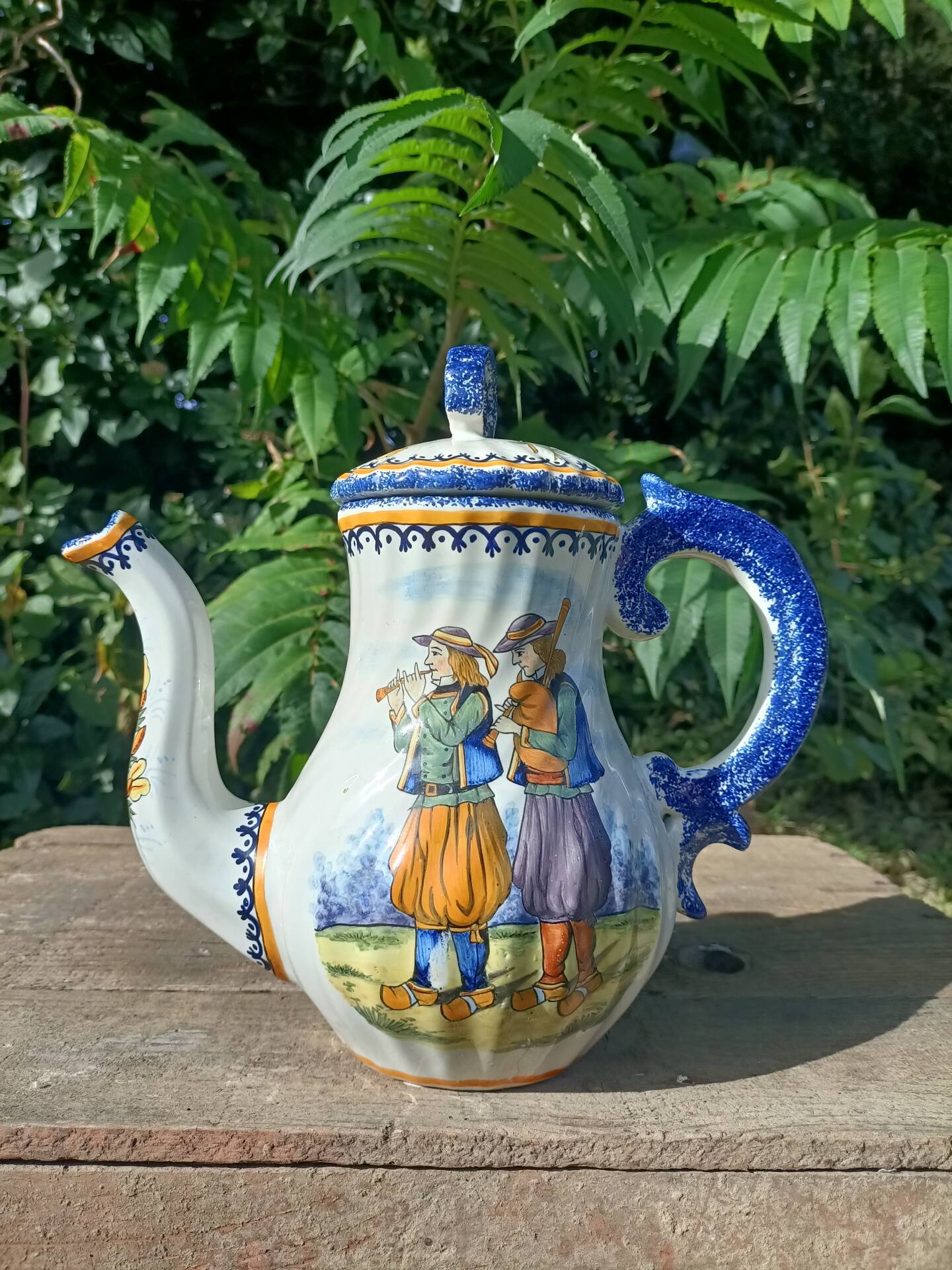 Henriot Quimper Teapot Sugar Bowl