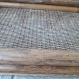 Wood and rattan tray