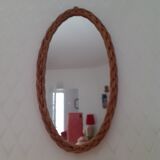 Oval wicker mirror 38 cm