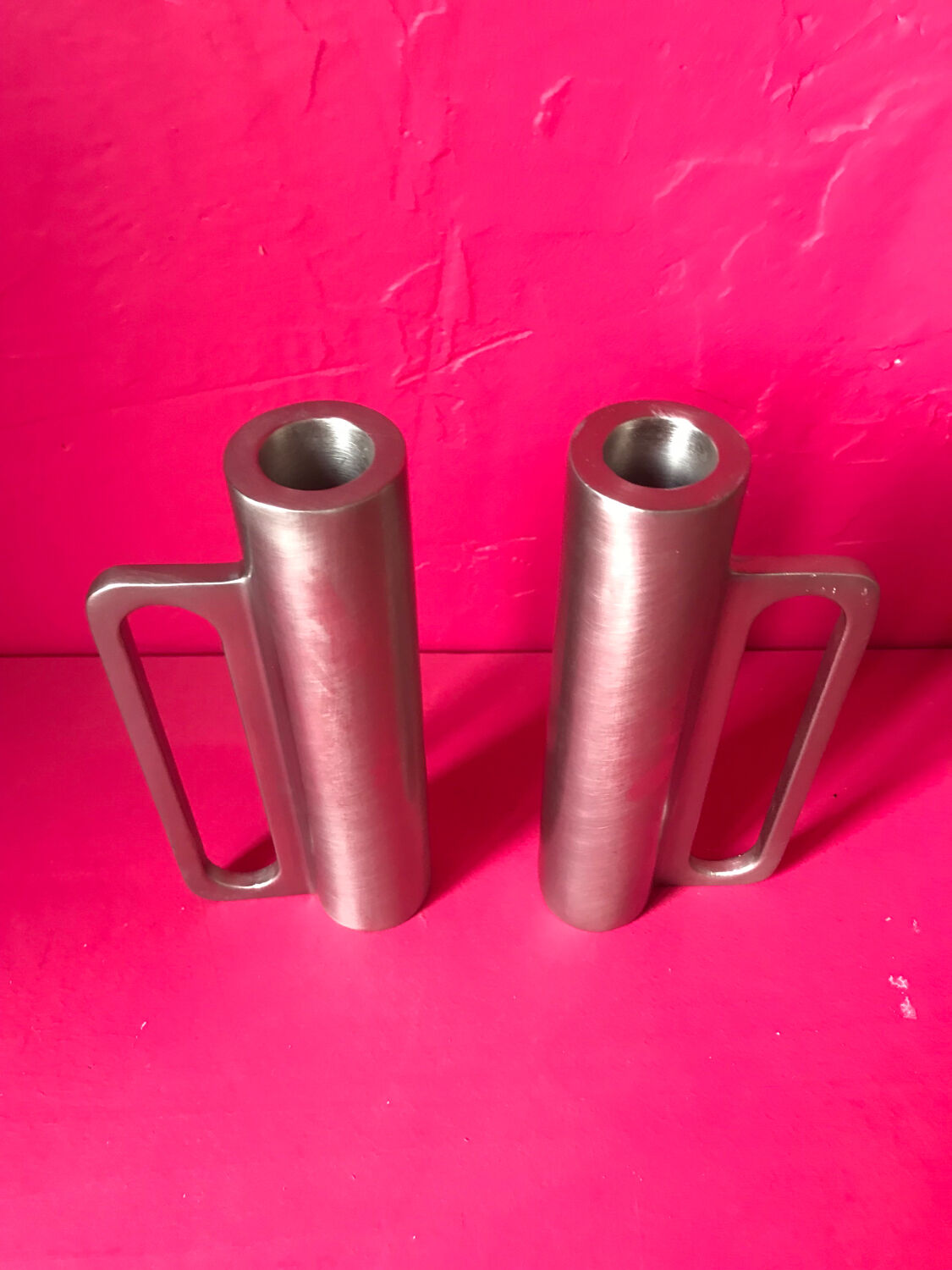 Design candlesticks Arik Levy brushed metal
