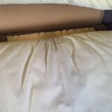 Modular sofa in leather and suede